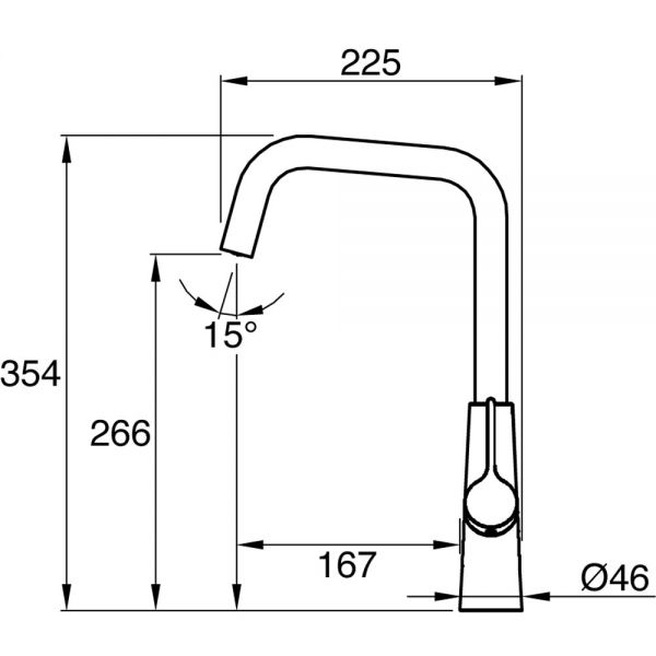 Clearwater Azia Chrome Sensor Monobloc Kitchen Sink Mixer Tap #4