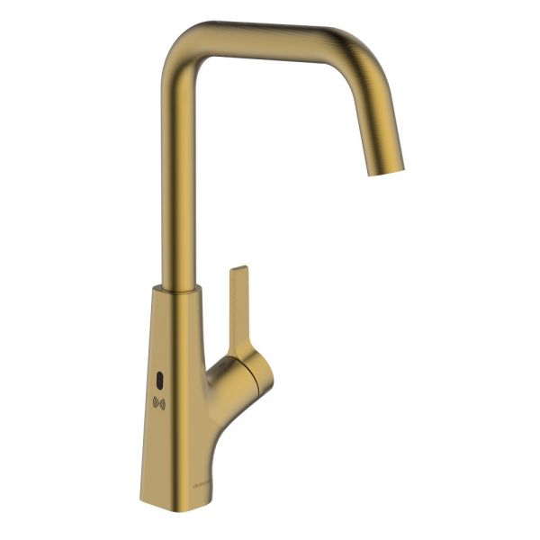Clearwater Azia Brushed Brass Sensor Monobloc Kitchen Sink Mixer Tap #3