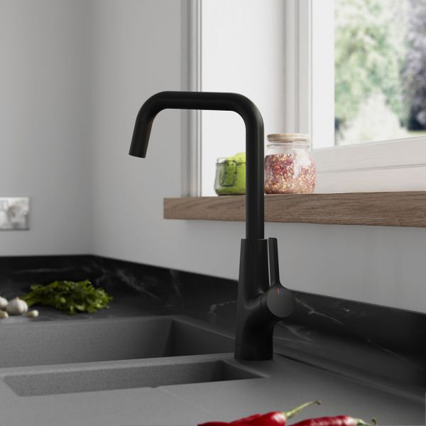 Clearwater Azia Matt Black Sensor Monobloc Kitchen Sink Mixer Tap #3