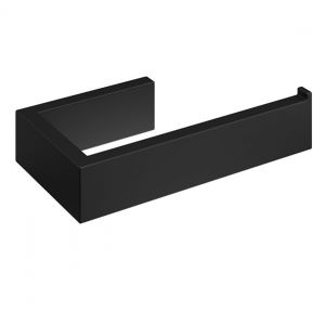 Abacus Pure Matt Black Wall Mounted Open Toilet Roll Holder