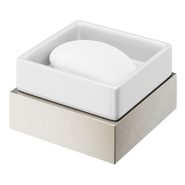 Abacus Pure Brushed Nickel Wall Mounted Soap Dish