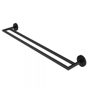 Abacus Iso Pro Matt Black Double Towel Rail