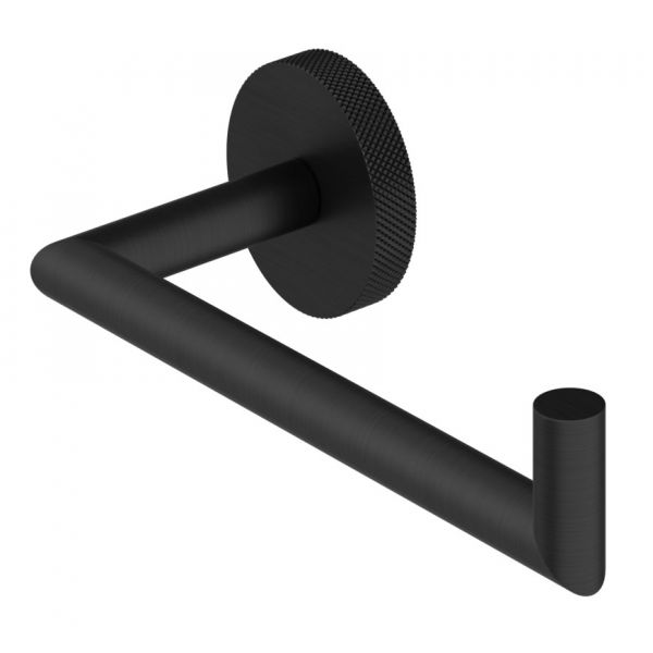 Abacus Iso Pro Matt Black Wall Mounted Open Toilet Roll Holder