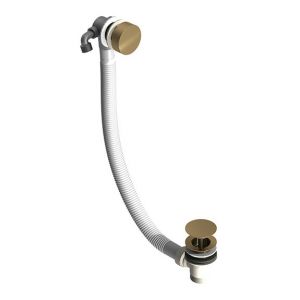 Abacus Brushed Brass Click Clack Bath Overflow Filler and Waste