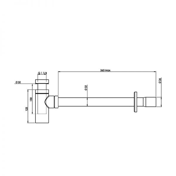 Abacus Brushed Nickel Bottle Trap #2