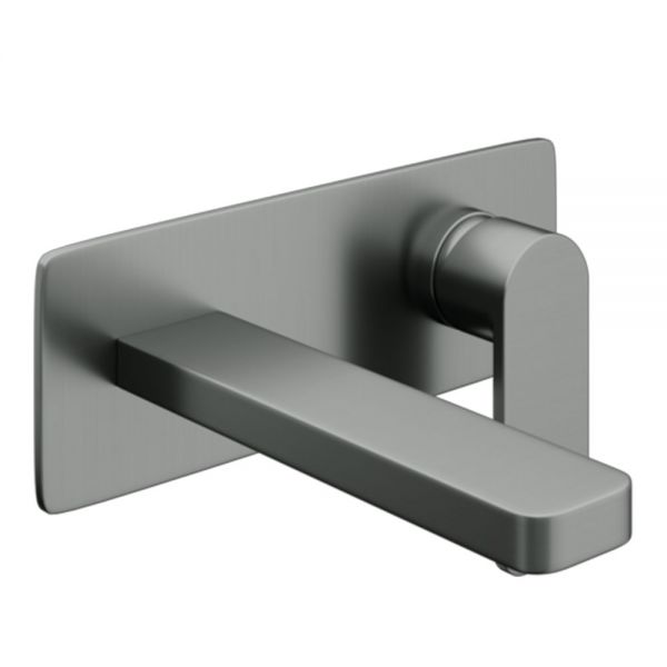 Abacus Edge Anthracite Wall Mounted Basin Mixer Tap