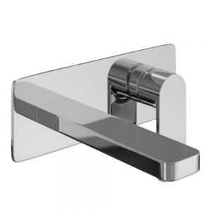 Abacus Edge Chrome Wall Mounted Basin Mixer Tap