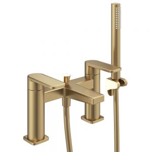 Abacus Edge Brushed Brass Bath Shower Mixer Tap