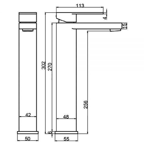 Abacus Edition Chrome Tall Basin Mixer Tap #2
