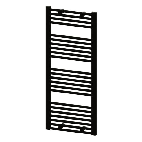 Abacus Linea Matt Black Towel Rail 1200 x 500mm