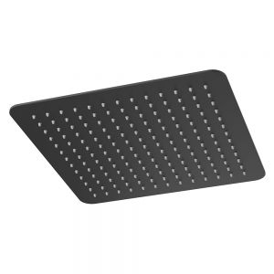 Abacus Matt Black 300mm Square Ceiling Mounted Shower Head