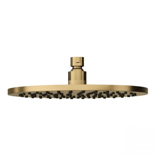 Abacus Brushed Brass 250mm Round Shower Head