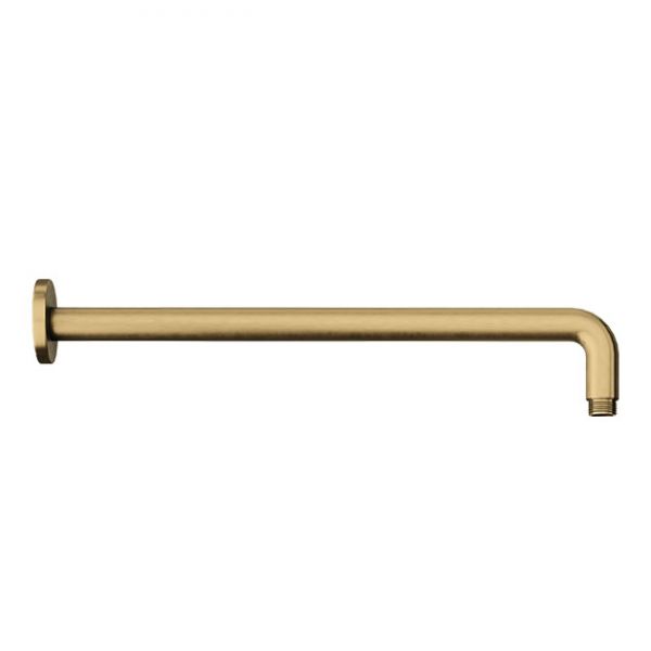Abacus Brushed Brass 370mm Round Wall Mounted Shower Arm