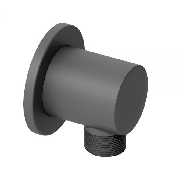 Abacus Anthracite Round Shower Wall Outlet Elbow