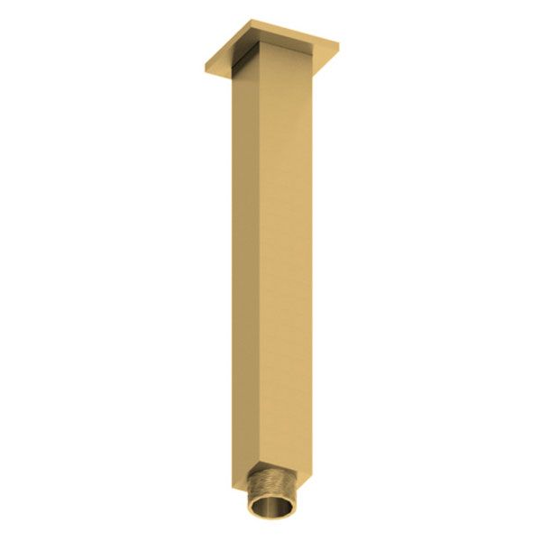 Abacus Brushed Brass 250mm Square Ceiling Mounted Shower Arm