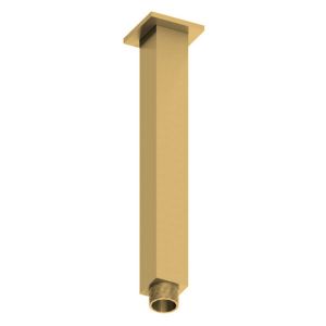 Abacus Brushed Brass 250mm Square Ceiling Mounted Shower Arm