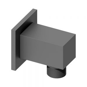 Abacus Anthracite Square Shower Wall Outlet Elbow