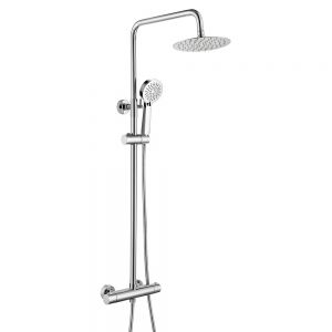 Abacus Emotion Chrome Exposed Thermostatic Rigid Riser Shower Kit