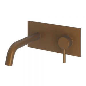 Abacus Iso Brushed Bronze Wall Mounted Basin Mixer Tap
