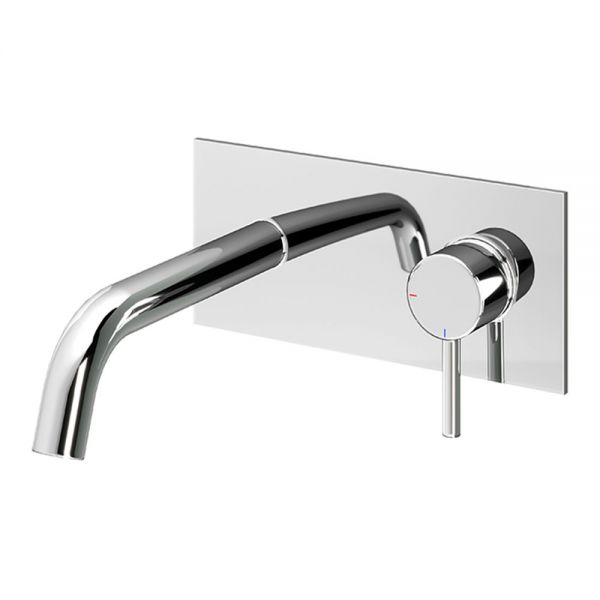 Abacus Iso Chrome Wall Mounted Basin Mixer Tap
