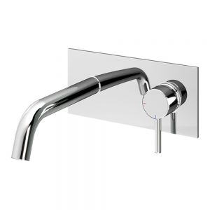 Abacus Iso Chrome Wall Mounted Basin Mixer Tap