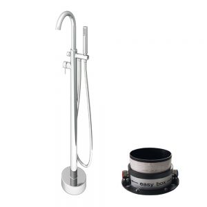 Abacus Iso Chrome Floor Standing Bath Shower Mixer Tap