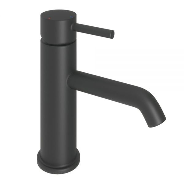 Abacus Iso Matt Black Mono Basin Mixer Tap