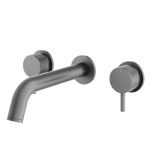 Abacus Iso Pro Anthracite 3 Hole Wall Mounted Basin Mixer Tap