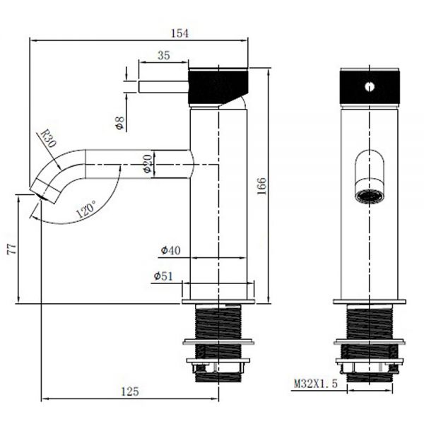 Abacus Iso Pro Brushed Nickel Mono Basin Mixer Tap #2
