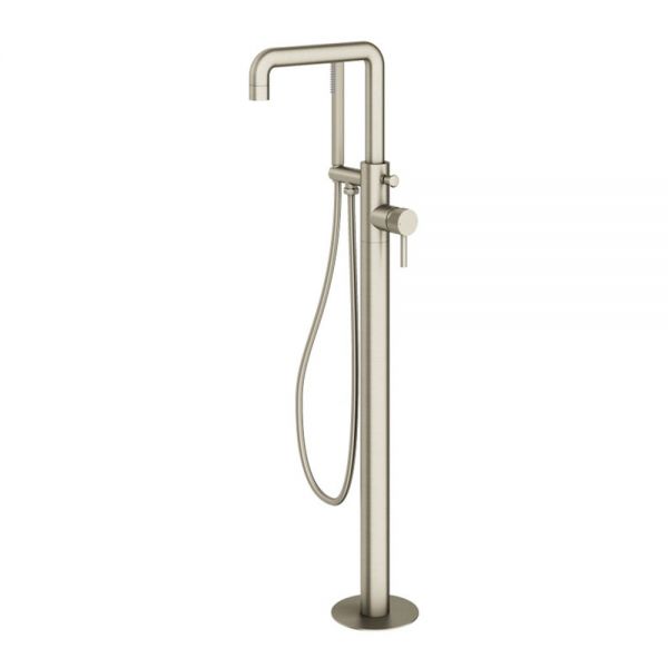 Abacus Iso Pro Brushed Nickel Floor Standing Bath Shower Mixer Tap
