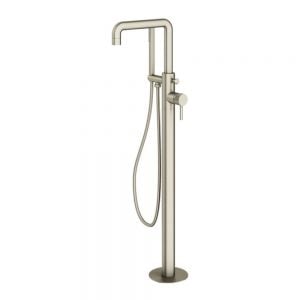 Abacus Iso Pro Brushed Nickel Floor Standing Bath Shower Mixer Tap