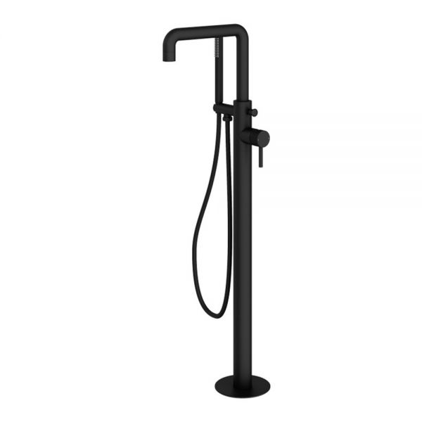 Abacus Iso Pro Matt Black Floor Standing Bath Shower Mixer Tap