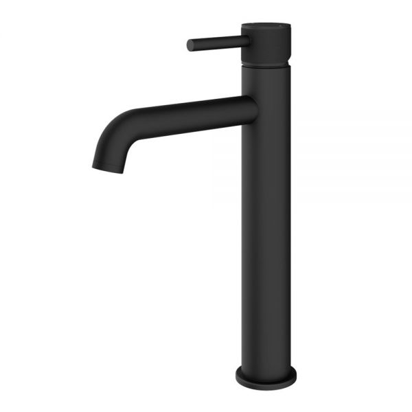 Abacus Iso Pro Matt Black Tall Basin Mixer Tap