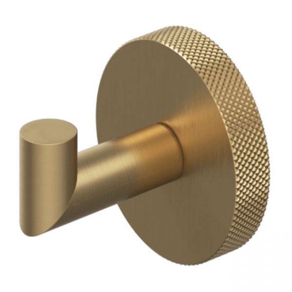Abacus Iso Pro Brushed Brass Single Robe Hook