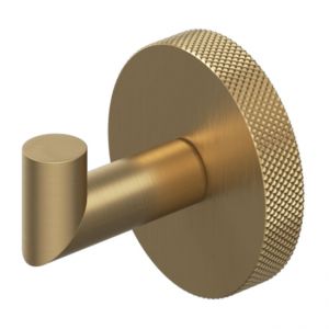 Abacus Iso Pro Brushed Brass Single Robe Hook
