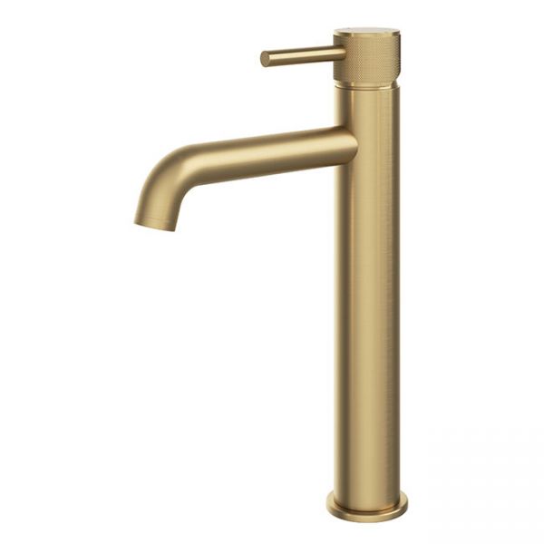Abacus Iso Pro Brushed Brass Tall Basin Mixer Tap