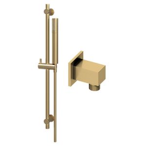 Abacus Square Brushed Brass Riser Rail Kit
