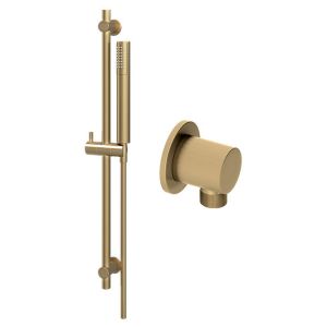 Abacus Round Brushed Brass Riser Rail Kit
