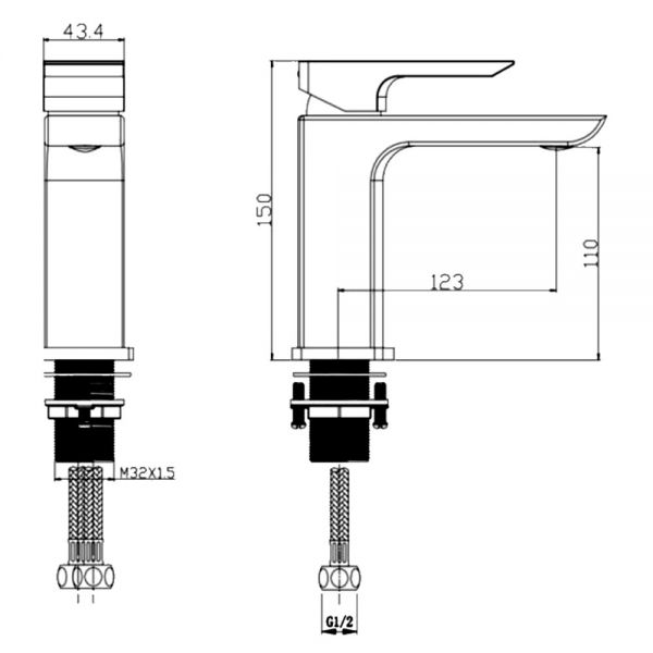 Abacus Logic Chrome Mono Basin Mixer Tap #2