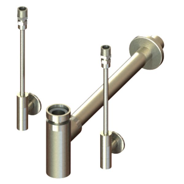 Abacus Professional Brushed Nickel Bottle Trap with Designer Isolation Valve Kit