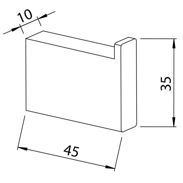 Abacus Pure Chrome Single Robe Hook #2