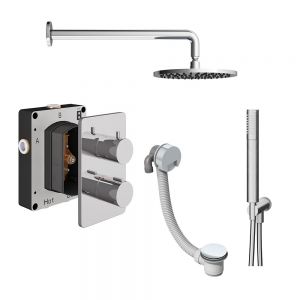 Abacus PK6 Round Chrome Three Outlet Concealed Thermostatic Shower Pack