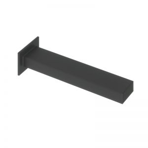 Abacus Plan Matt Black Wall Mounted Bath Spout