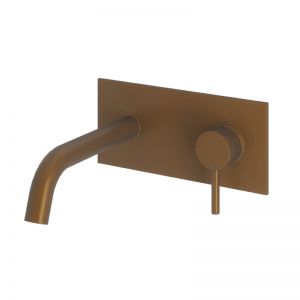 Abacus Iso Brushed Bronze Wall Mounted Basin Mixer Tap