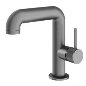 Abacus Iso Pro Anthracite Mono Basin Mixer Tap with Side Handle