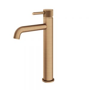 Abacus Iso Pro Brushed Bronze Tall Mono Basin Mixer Tap