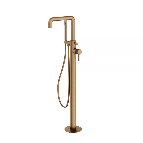 Abacus Iso Pro Brushed Bronze Floor Standing Bath Shower Mixer Tap