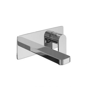 Abacus Edge Chrome Wall Mounted Basin Mixer Tap