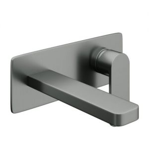 Abacus Edge Anthracite Wall Mounted Basin Mixer Tap