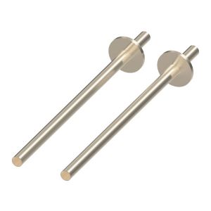Abacus Ultima Brushed Nickel Radiator Pipe and Collar Kit 350mm